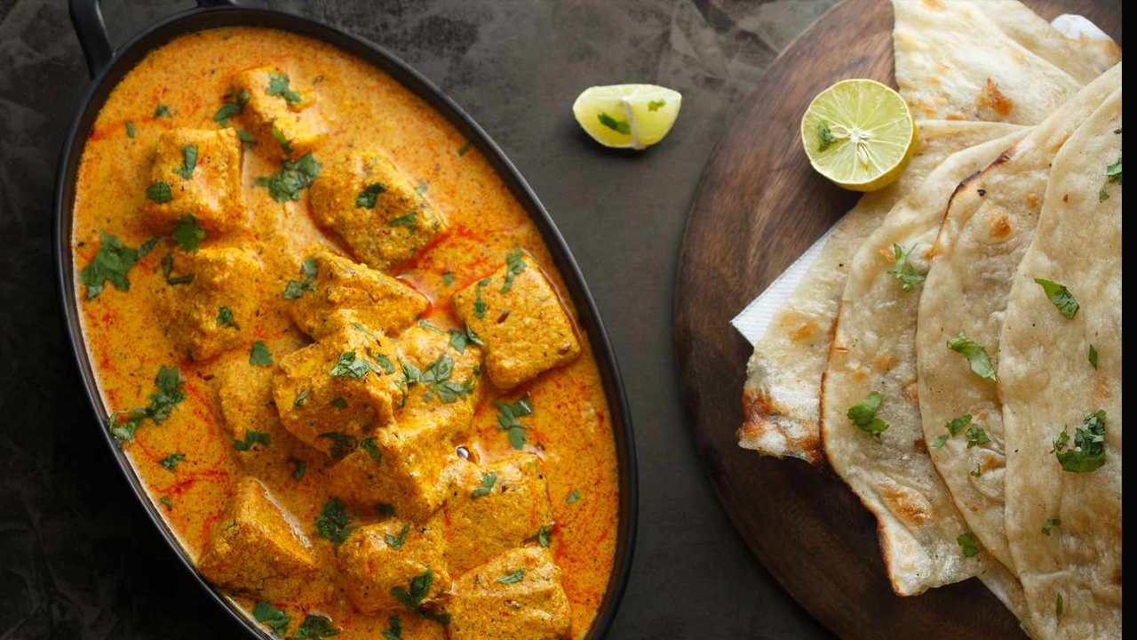 Butter Chicken and Garlic Naan
